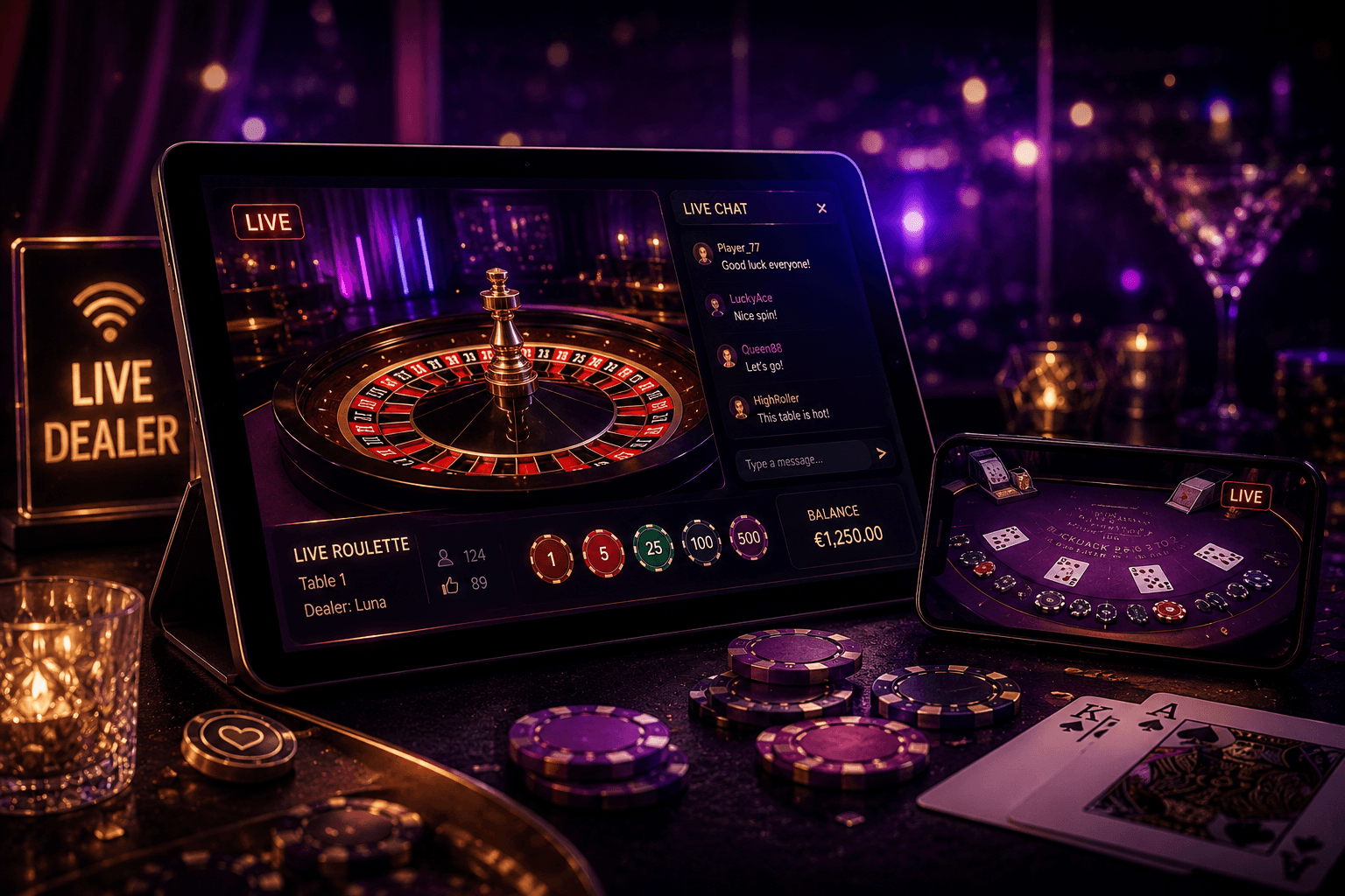 Playlive live dealer casino table